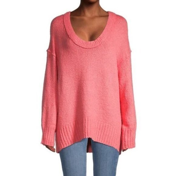 Free People Brookside Coral Sweater Size S - Picture 4 of 7
